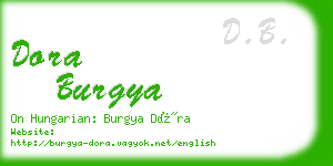 dora burgya business card